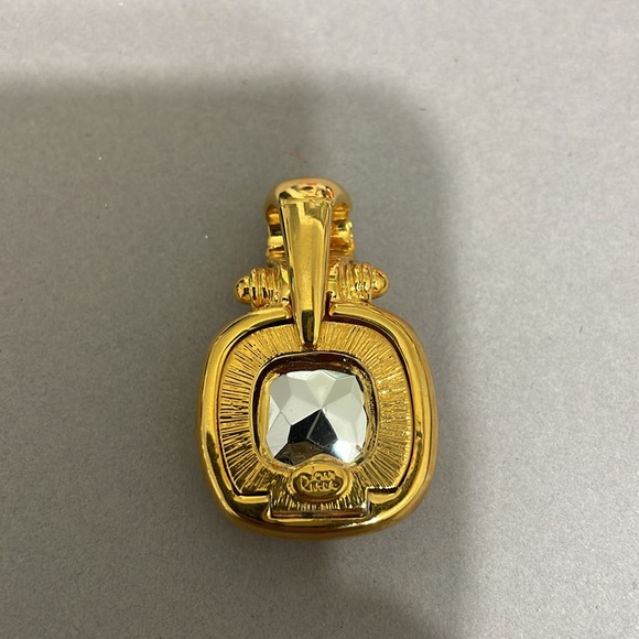 Vintage Joan Rivers Pendant Interchangeable Stone Purple Crystal Gold Toned. - Picture 3 of 12